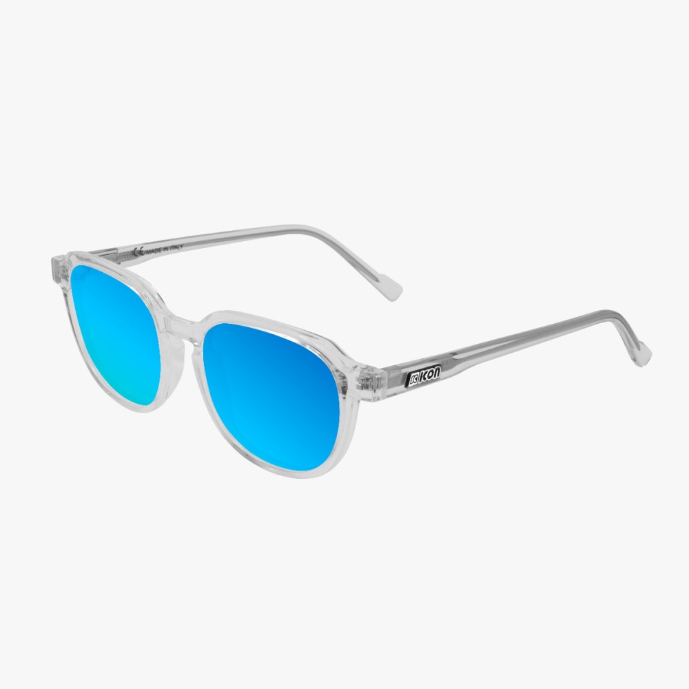 Scicon Sports | Vertex Lifestyle Sunglasses - Crystal Gloss, Multimirror Blu Lens - EY220307