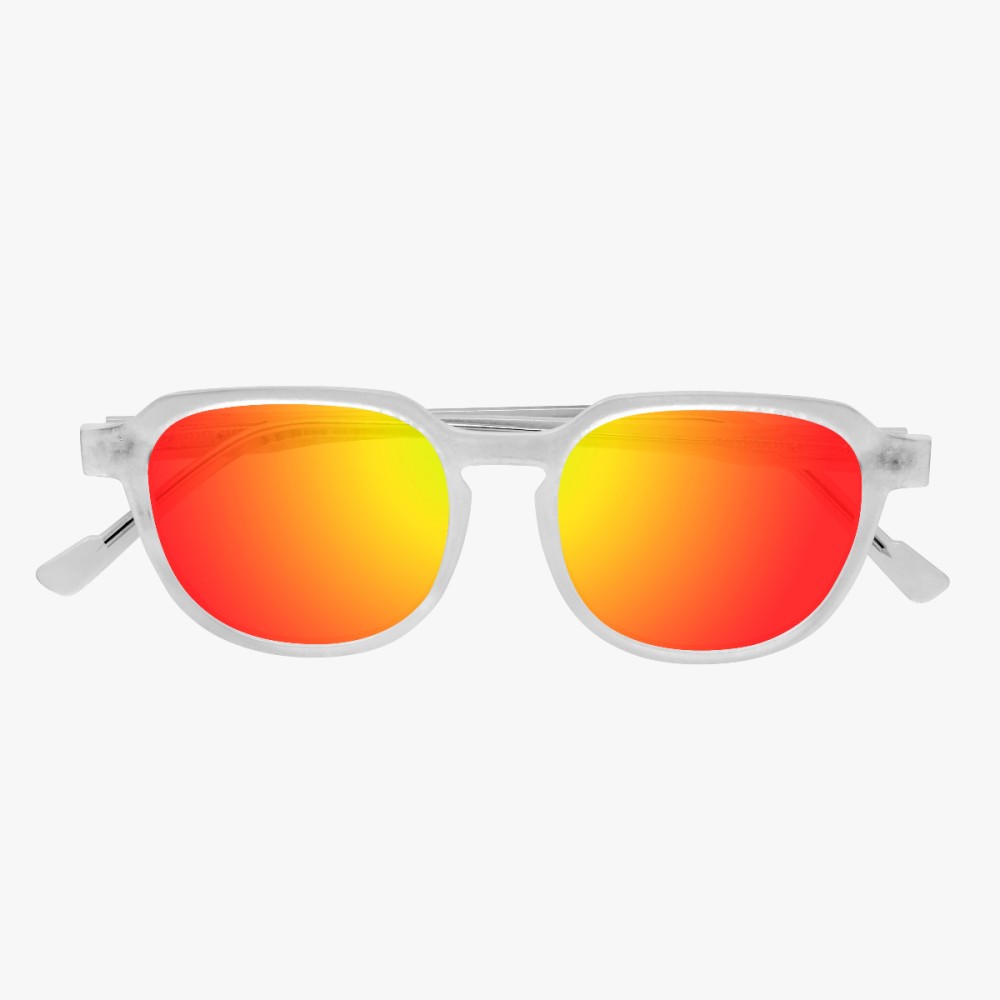 Scicon Sports | Vertex Lifestyle Sunglasses - Frozen Matt, Multimirror Red Lens - EY220605