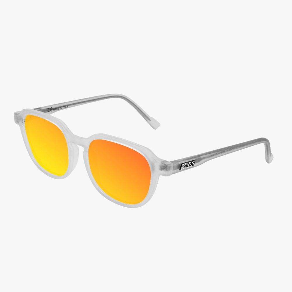 Scicon Sports | Vertex Lifestyle Sunglasses - Frozen Matt, Multimirror Red Lens - EY220605