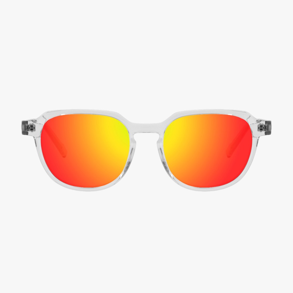 Scicon Sports | Vertex Lifestyle Sunglasses - Crystal Gloss, Multimirror Red Lens - EY220607