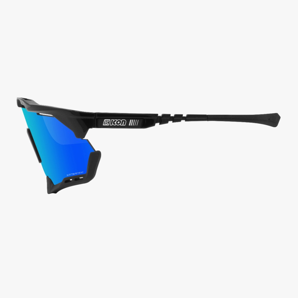 Scicon Sports | Aeroshade XL Cycling Sunglasses - Black Gloss / Multimirror Blue - EY25030201