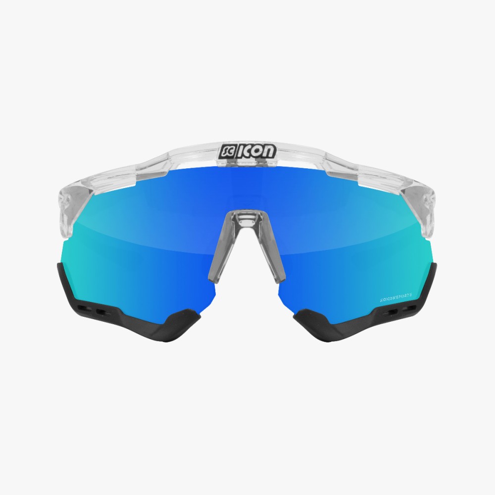 Scicon Sports | Aeroshade XL Cycling Sunglasses - Crystal Gloss / Multimirror Blue - EY25030701