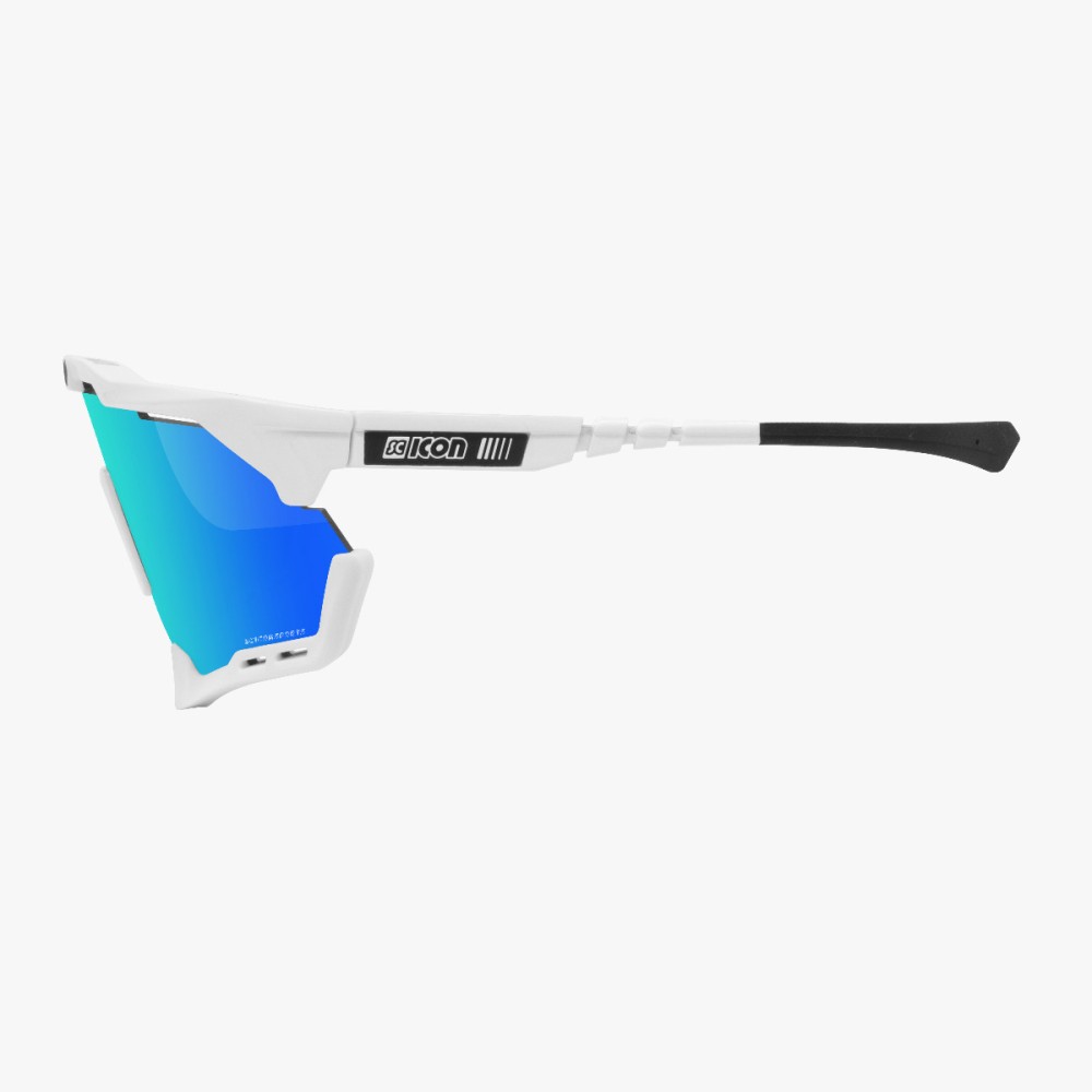 Scicon Sports | Aeroshade Sport Performance Sunglasses - White Gloss / Multimirror Blue - EY25030802