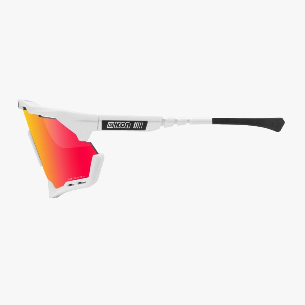 Scicon Sports | Aeroshade XL Cycling Sunglasses - White Gloss / Multimirror Red - EY25060802