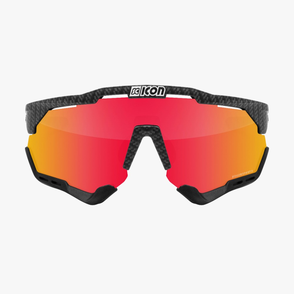 Scicon Sports | Aeroshade XL Carbon Cycling Sunglasses - Carbon Matt / Multimirror Red - EY25061201 