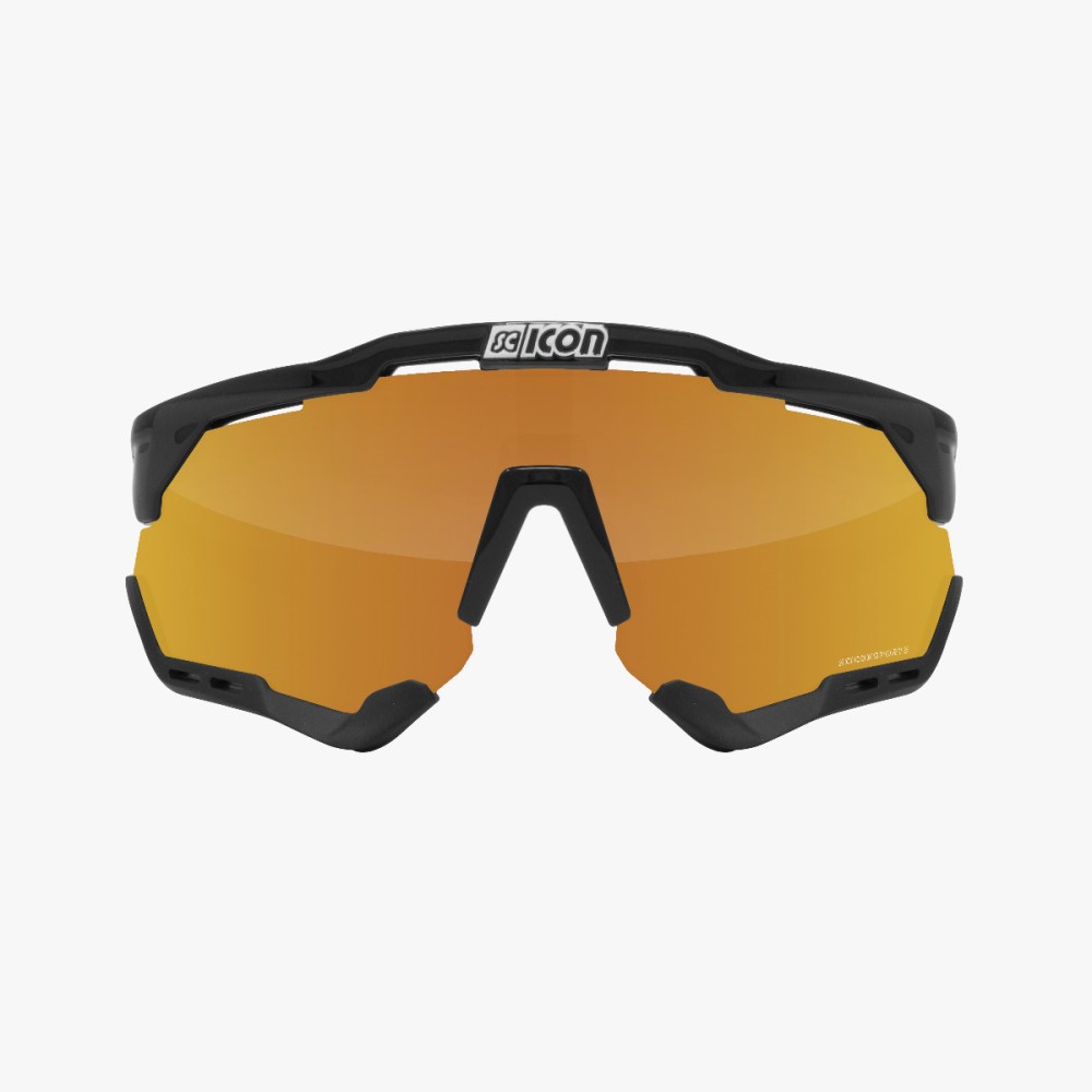 Scicon Sports | Aeroshade XL Cycling Sunglasses - Black Gloss / Multimirror Bronze - EY25070201