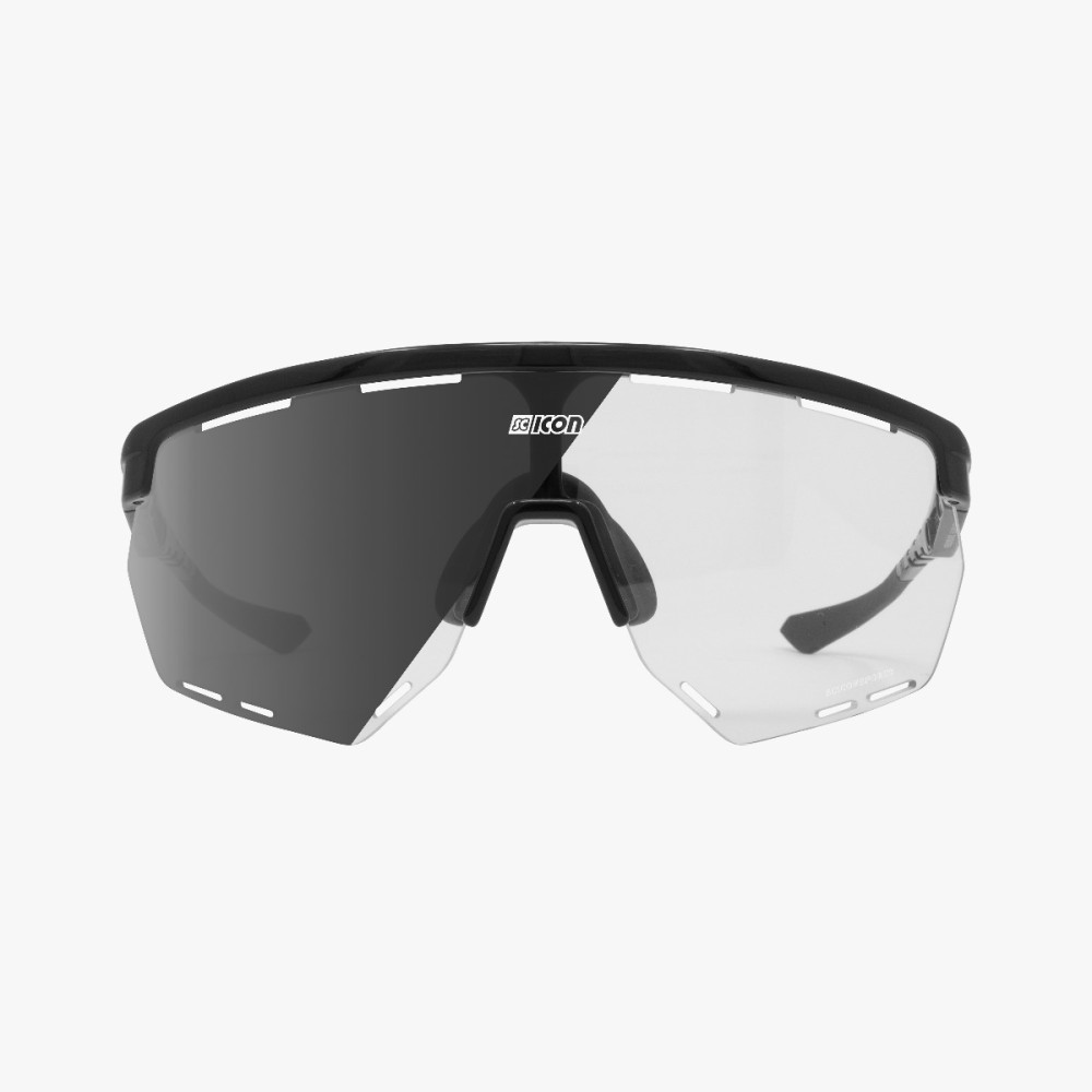 Scicon Sports | Aerowing Cycling Sport Performance Sunglasses - Black Gloss / Photocromic Silver - EY26010201