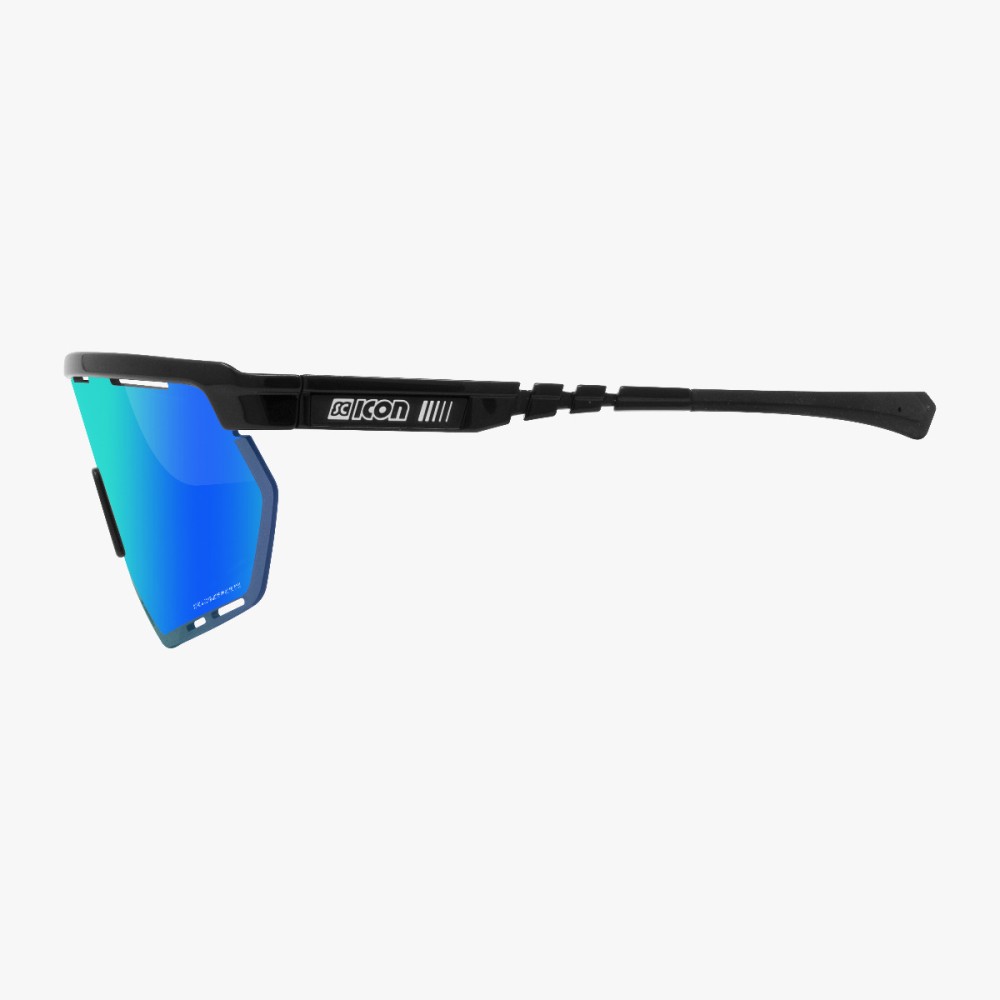 Scicon Sports | Aerowing Sport Performance Sunglasses - Black Gloss / Multimirror Blue - EY26030201