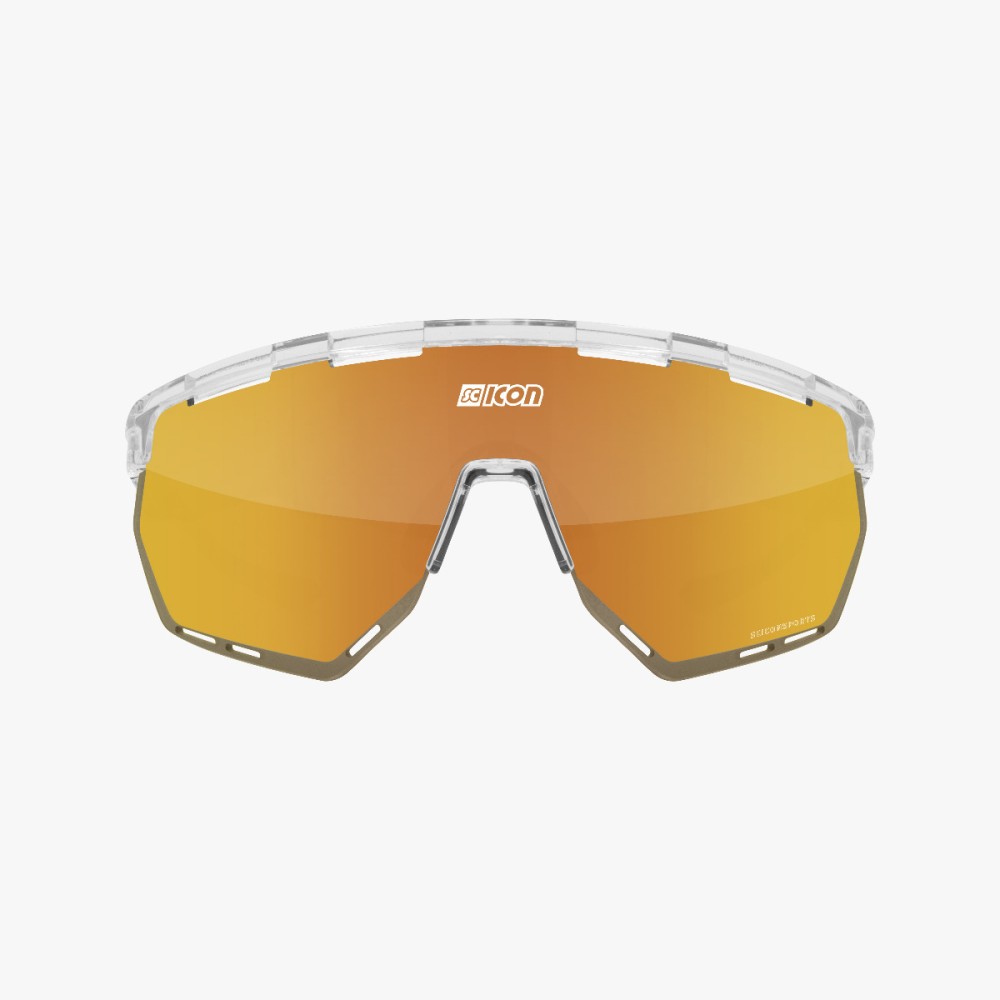 Scicon Sports | Aerowing Sport Performance Sunglasses - Crystal Gloss / Multimirror Bronze - EY26070701