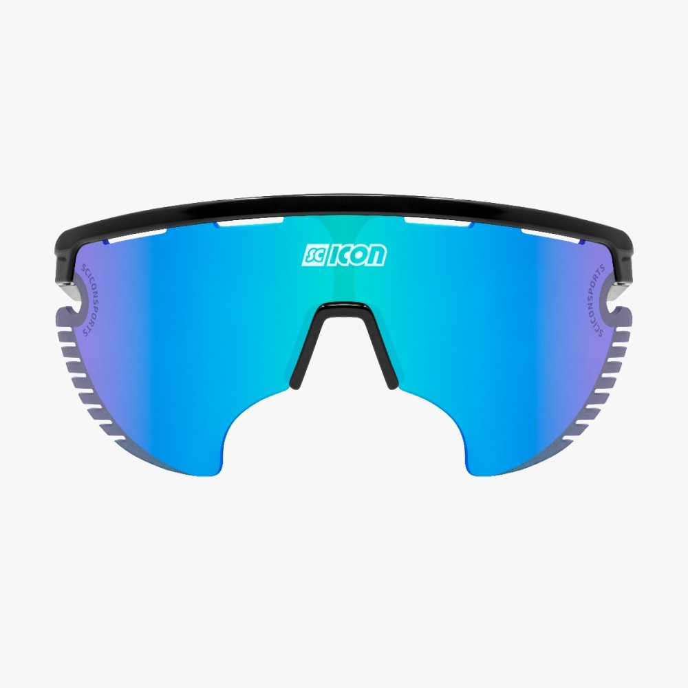 Scicon Sports | Aerowing Lamon Sport Performance Sunglasses - Black Gloss / Multimirror Blue - EY30030200
