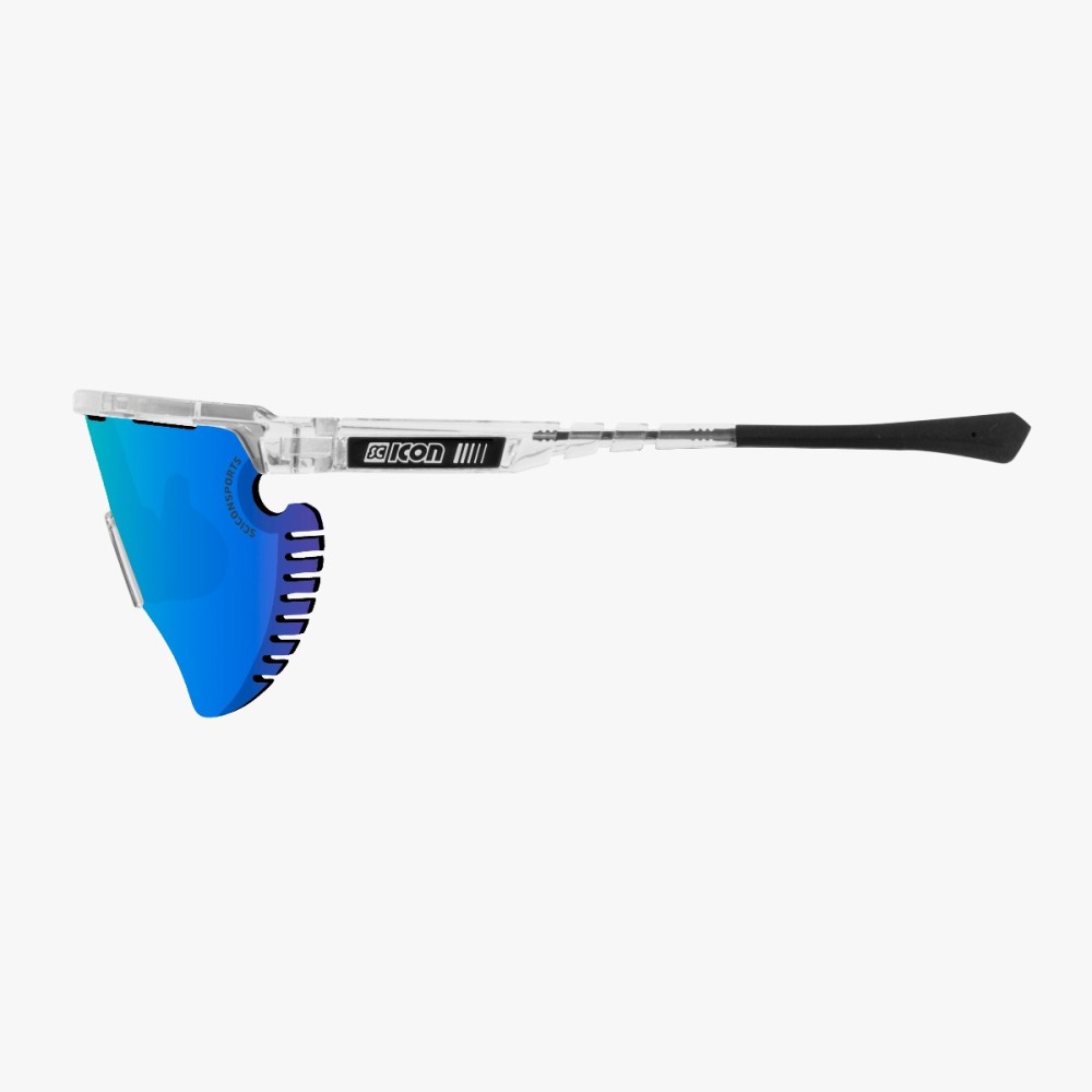 Scicon Sports | Aerowing Lamon Sport Performance Sunglasses - Crystal Gloss / Multimirror Blue - EY30030700