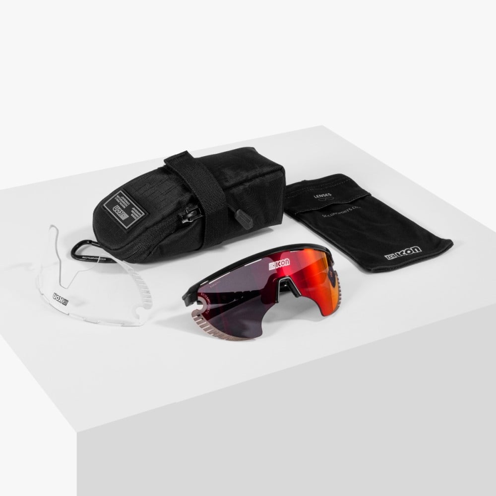Scicon Sports | Aerowing Lamon Sport Performance Sunglasses - Crystal Gloss / Multimirror Red - EY30060700