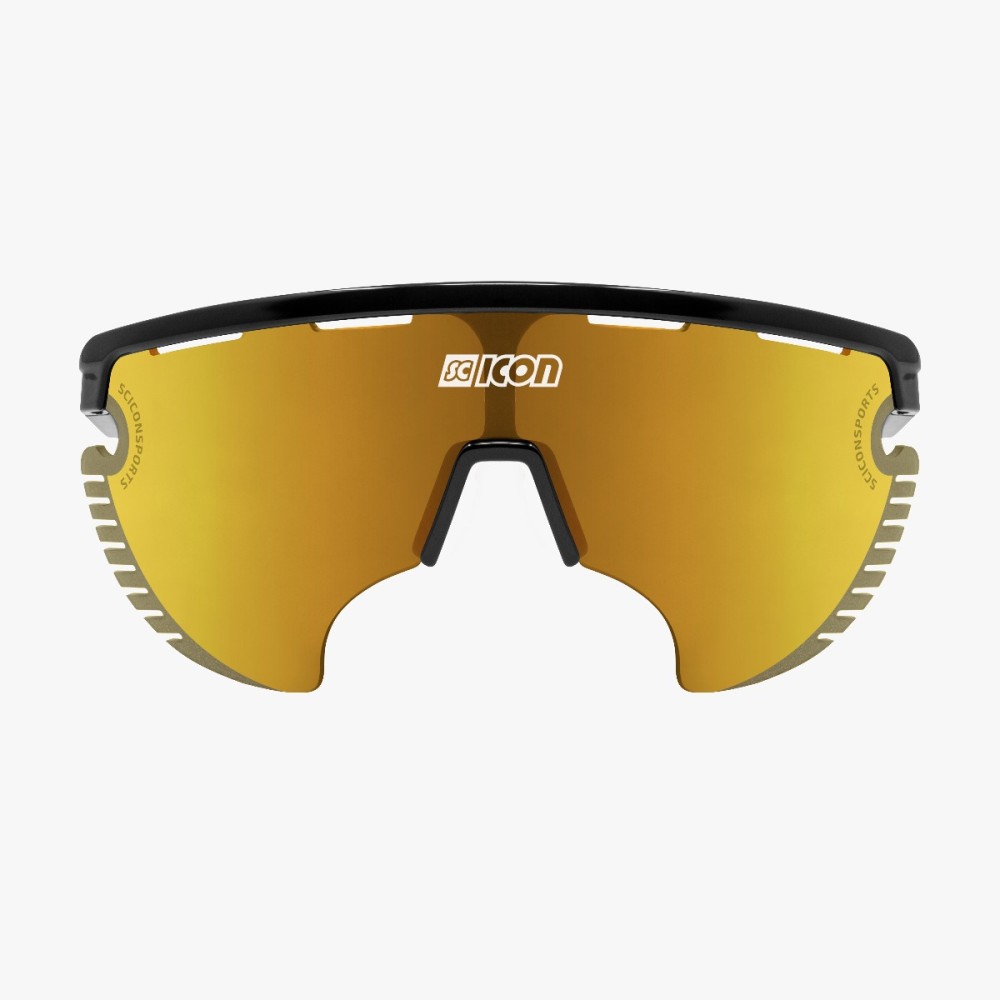 Scicon Sports | Aerowing Lamon Sport Performance Sunglasses - Black Gloss / Multimirror Bronze - EY30070200