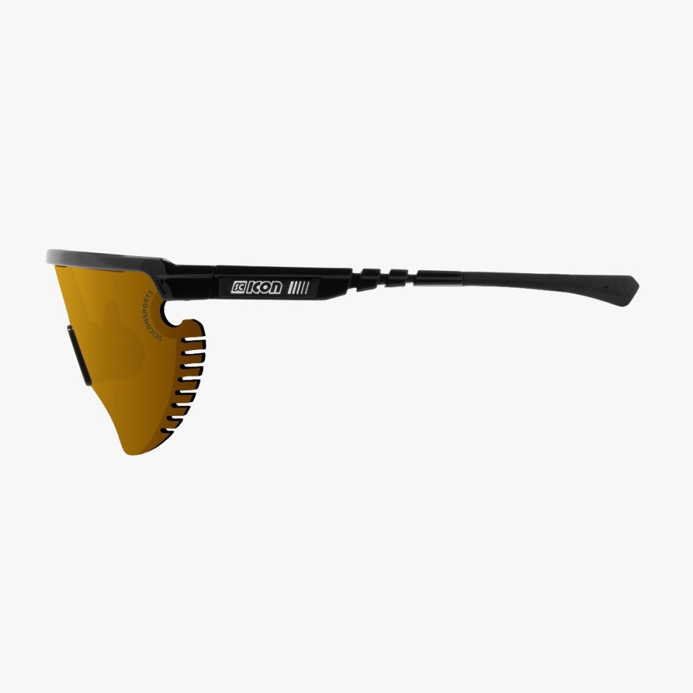 Scicon Sports | Aerowing Lamon Sport Performance Sunglasses - Black Gloss / Multimirror Bronze - EY30070200