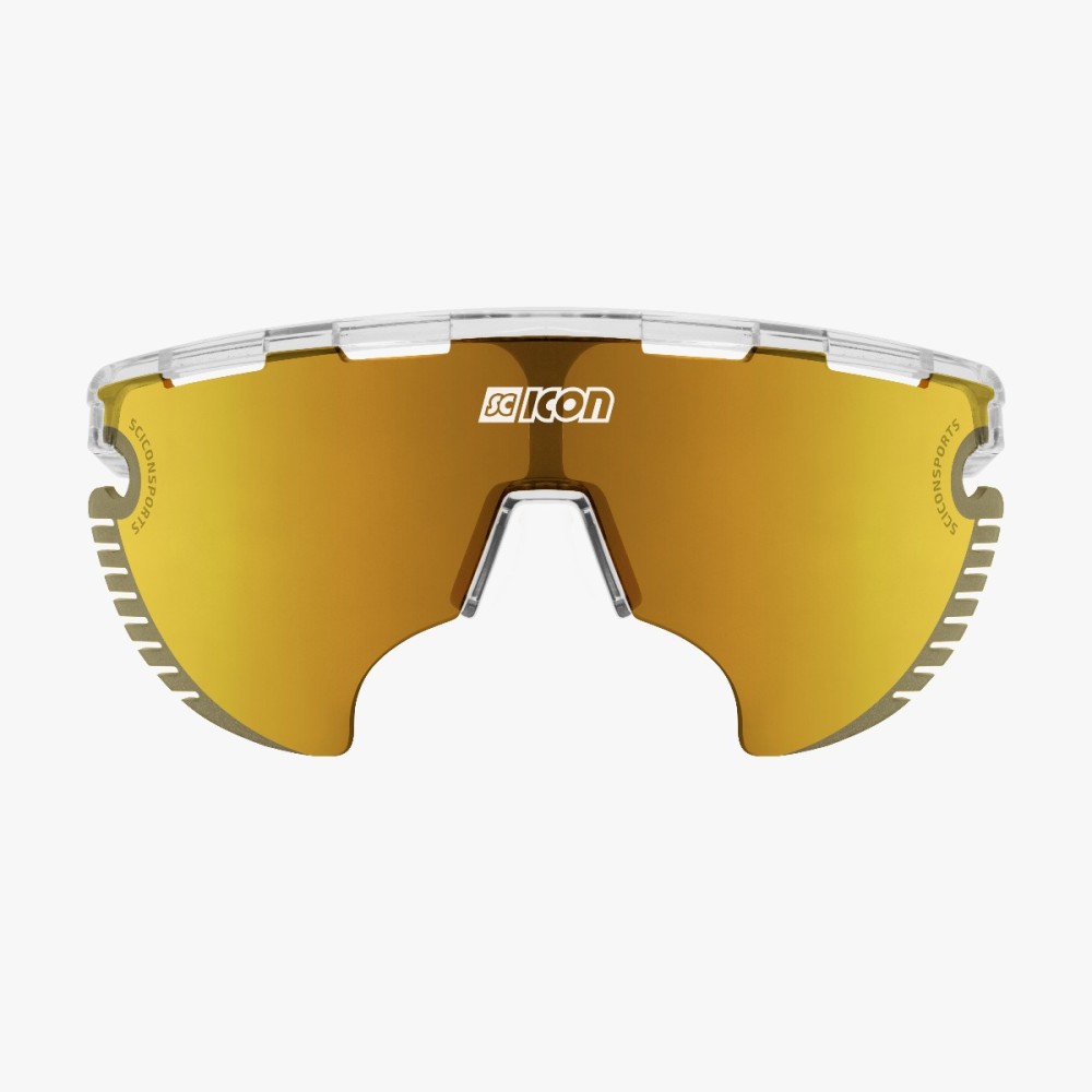 Scicon Sports | Aerowing Lamon Sport Performance Sunglasses - Crystal Gloss / Multimirror Bronze - EY30070700