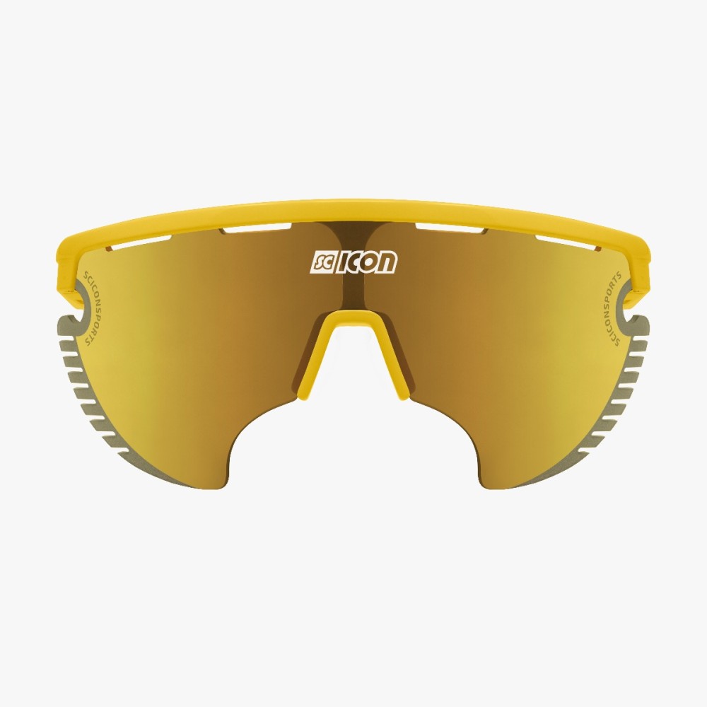 Scicon Sports | Aerowing Lamon Sport Performance Sunglasses - Yellow Gloss / Multimirror Bronze - EY30071100