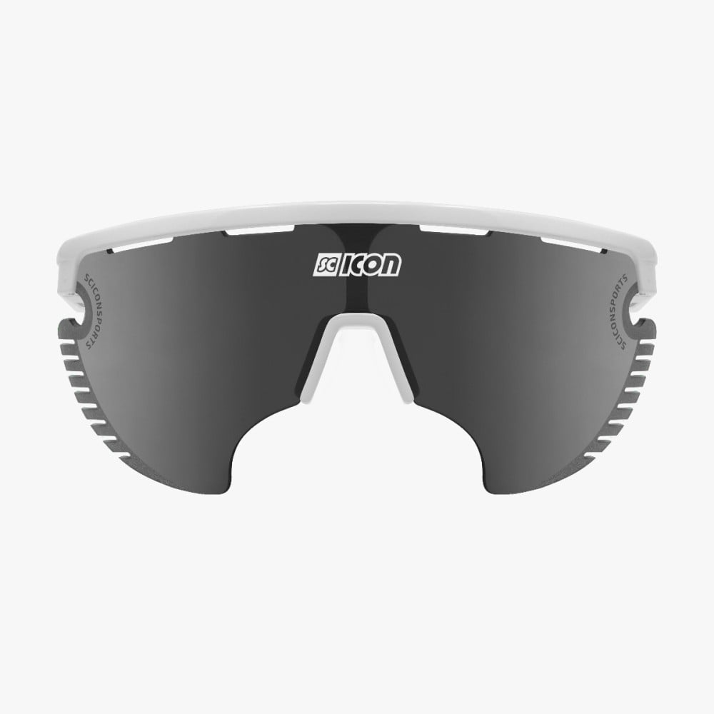 Scicon Sports | Aerowing Lamon Sport Performance Sunglasses - White Gloss / Multimirror Silver - EY30080800