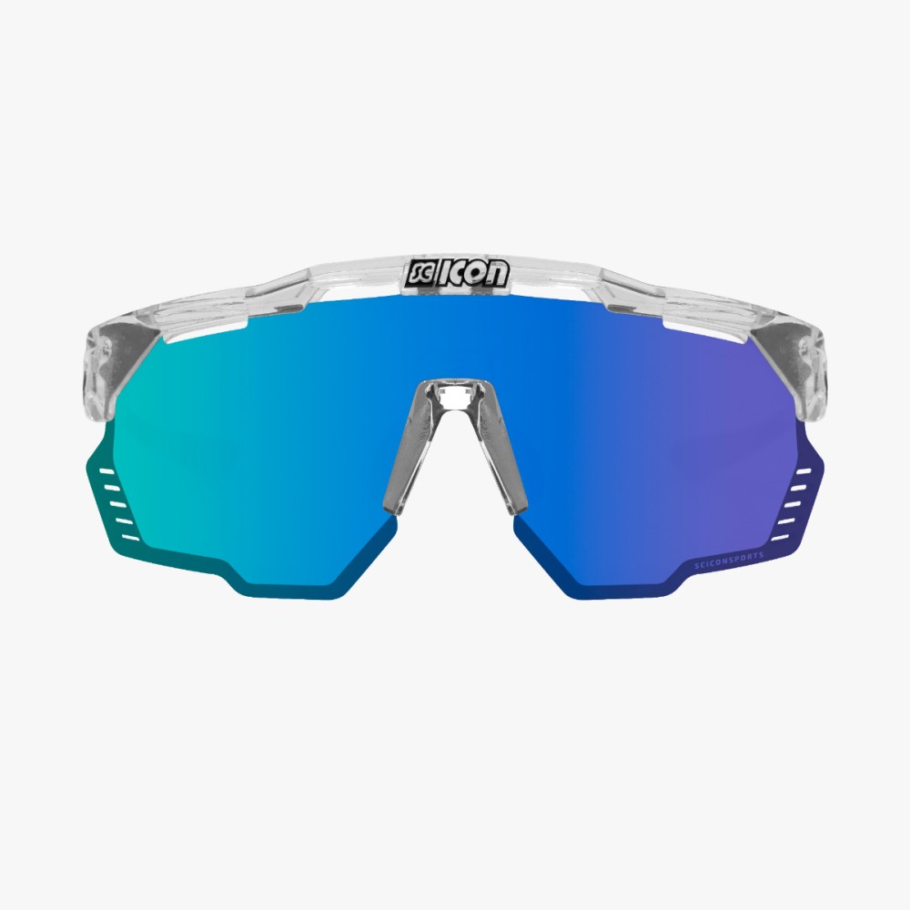 Scicon Sports | Aeroshade Kunken Performance Sunglasses - Crystal Gloss / Multimorror Blue - EY31030700