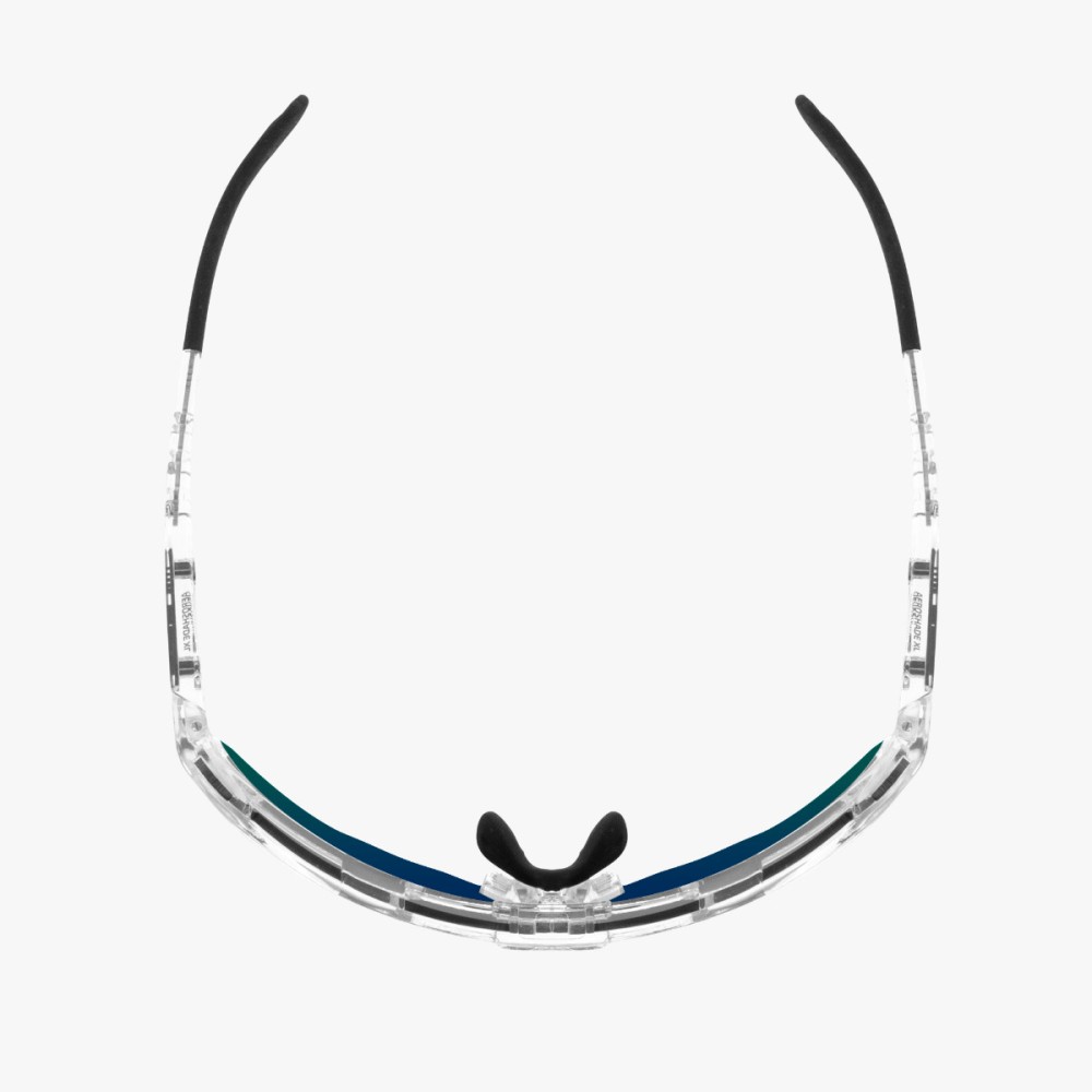 Scicon Sports | Aeroshade Kunken Performance Sunglasses - Crystal Gloss / Multimorror Blue - EY31030700