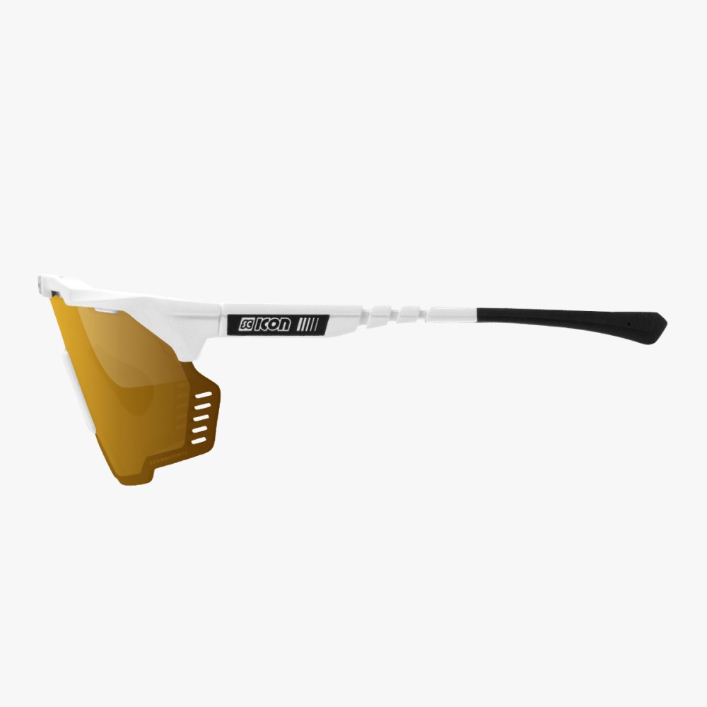 Scicon Sports | Aeroshade Kunken Performance Sunglasses - White Gloss / Multimorror Bronze - EY31070800