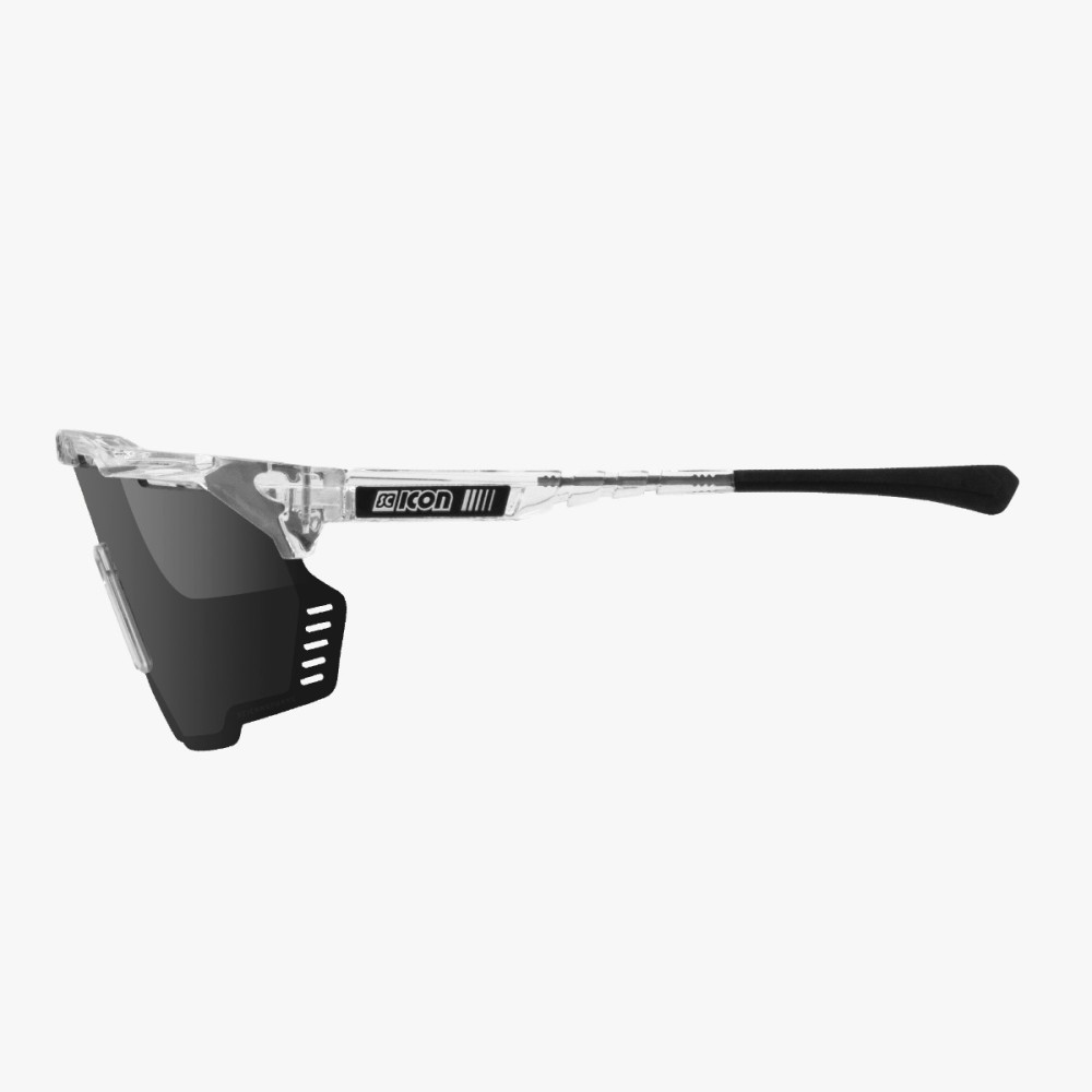 Scicon Sports | Aeroshade Kunken XL Performance Sunglasses - Crystal Gloss / Multimirror Silver - EY31080700