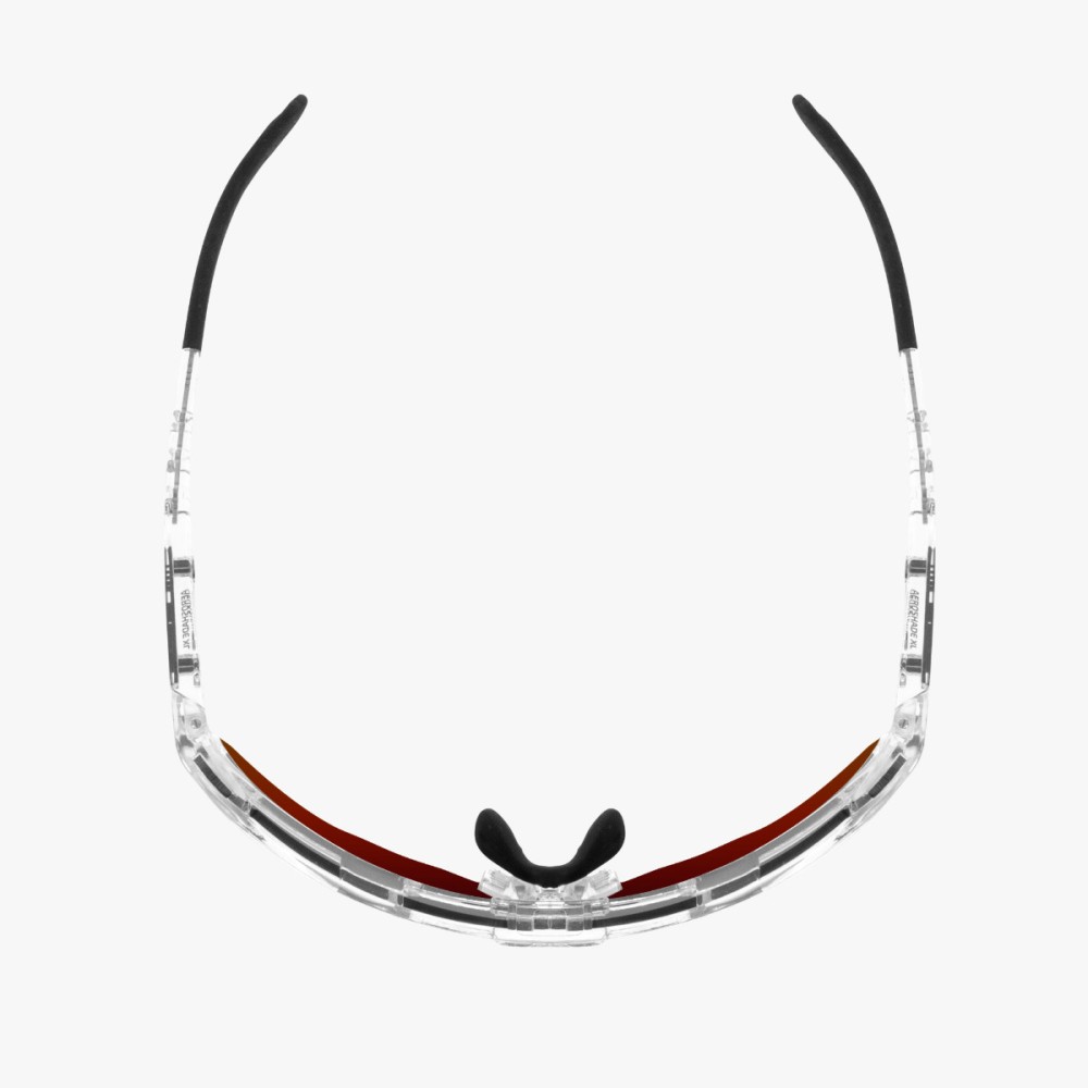 Scicon Sports | Aeroshade Kunken Performance Sunglasses - Crystal Gloss / Multimirror Red Monogram - EY31130700