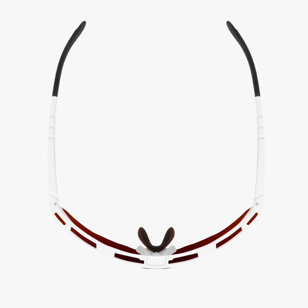 Scicon Sports | Aeroshade Kunken Performance Sunglasses - White Gloss / Multimirror Red Monogram - EY31130800