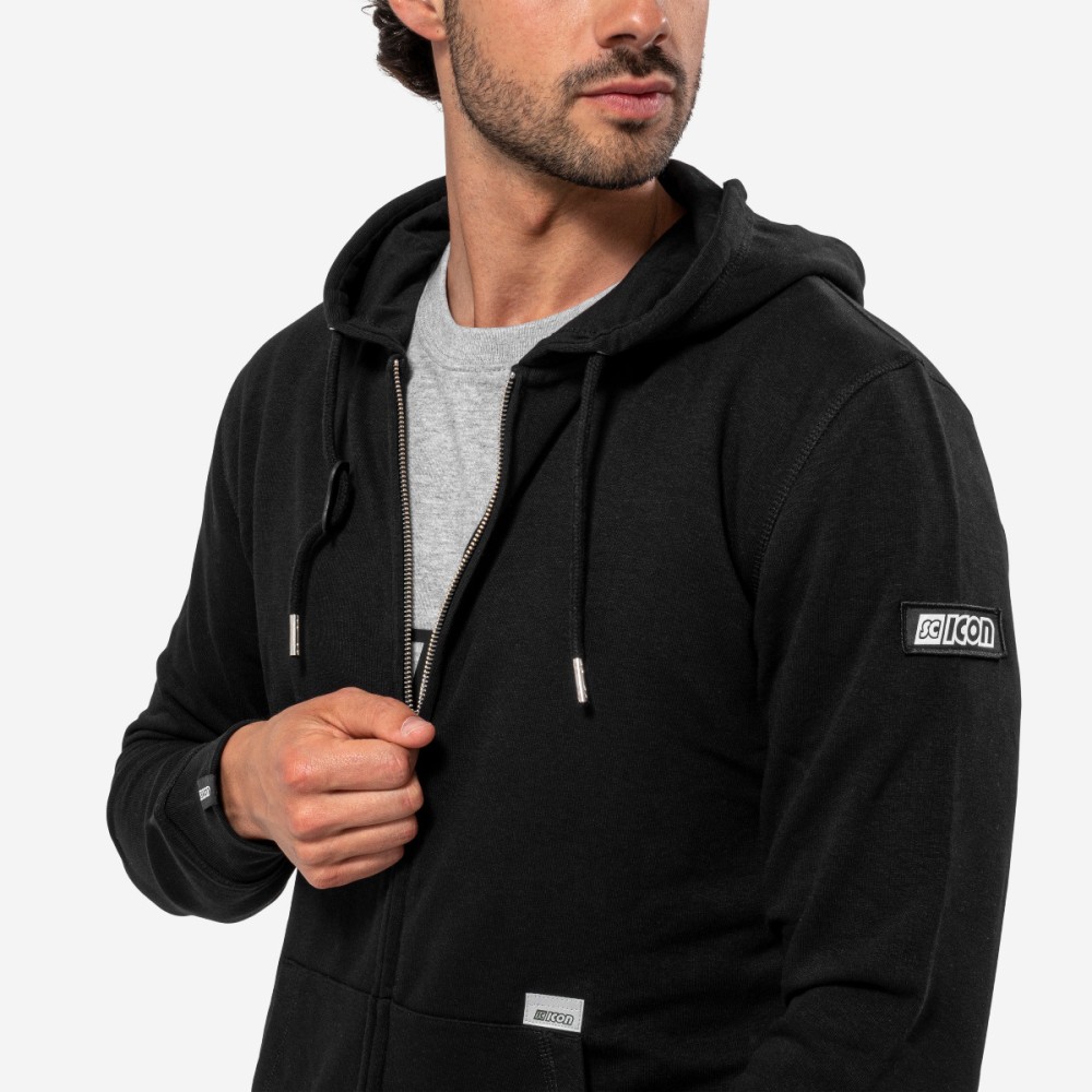 Scicon Sports | Scicon Cotton Zip Hoodie - Black - squadra - HS61702