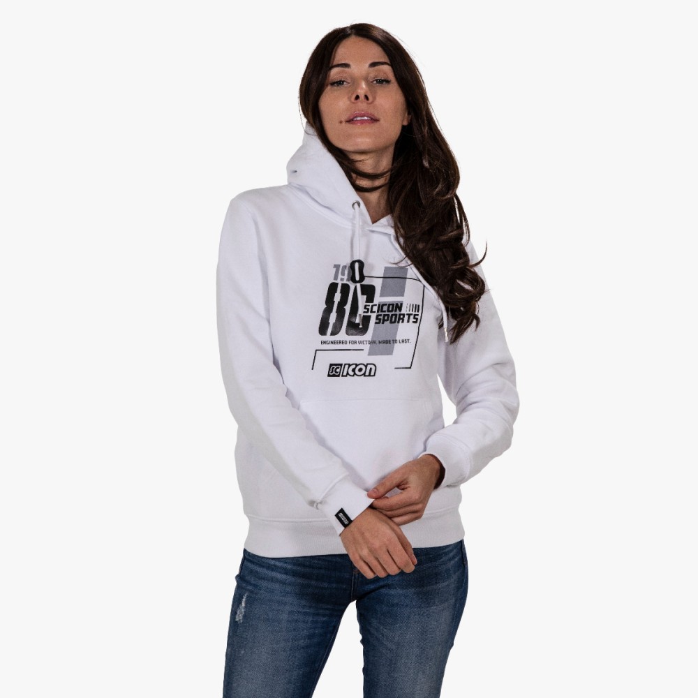 scicon cotton hoodie white hs61891