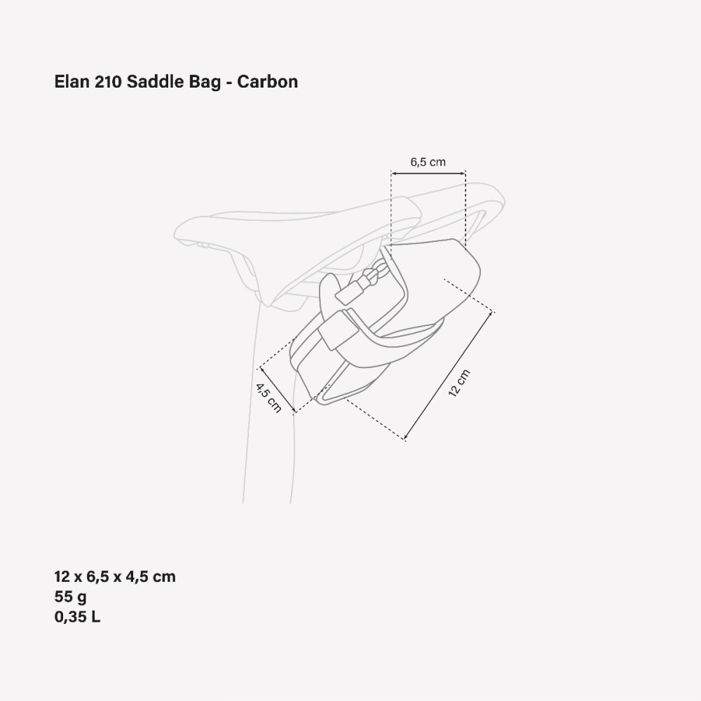 SAC DE SELLE ELAN 210 CARBONE