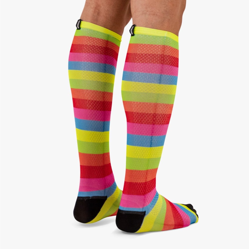 knee high socks compression unisex rainbow scicon socks221