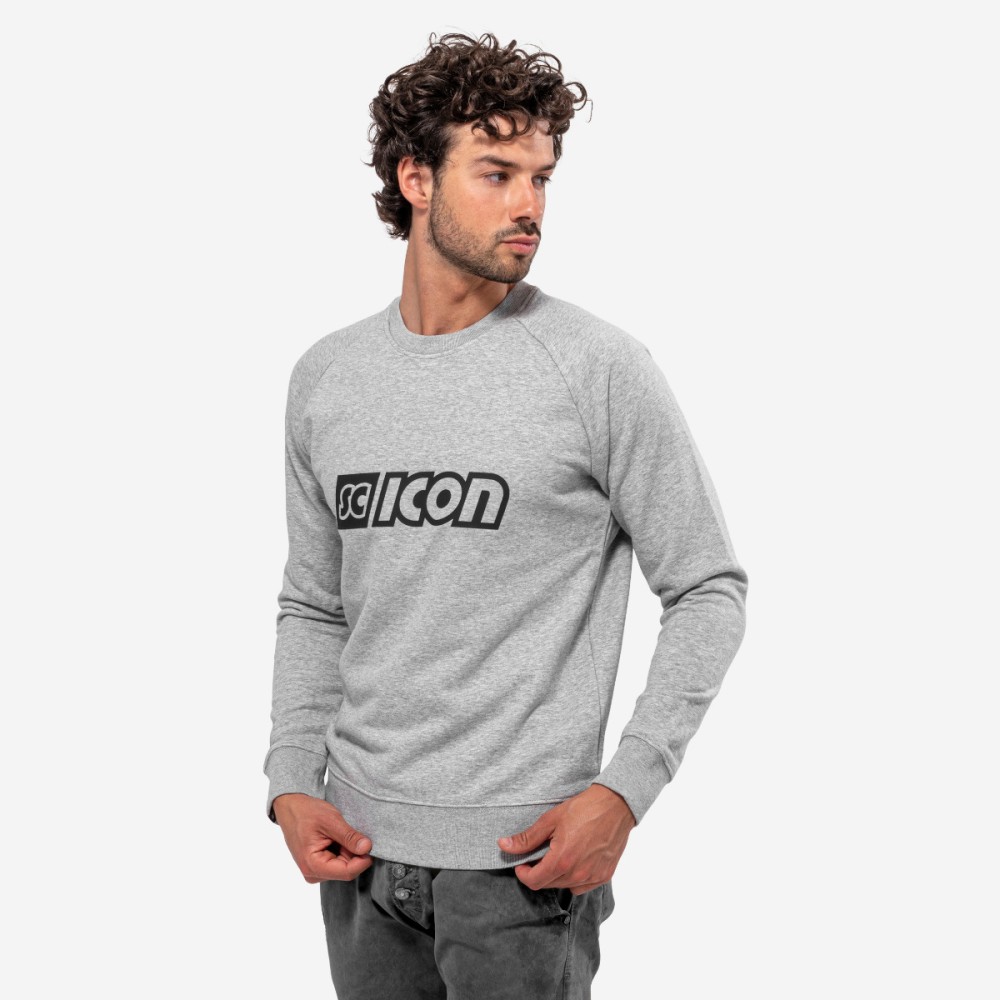 Scicon Sports | Crew Neck Sweater - Grey - logo - SW52204