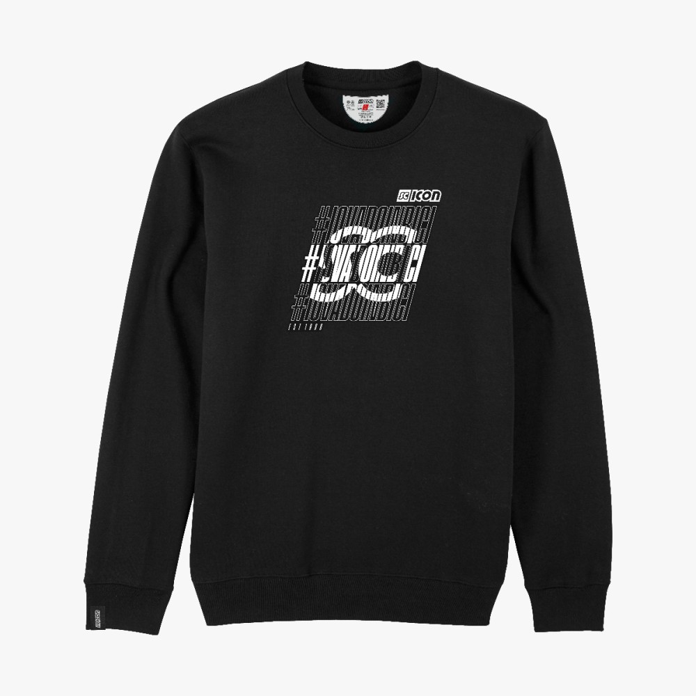 Scicon Sports | Crew Neck Sweater - Black - #iovadoinbici - SW52222