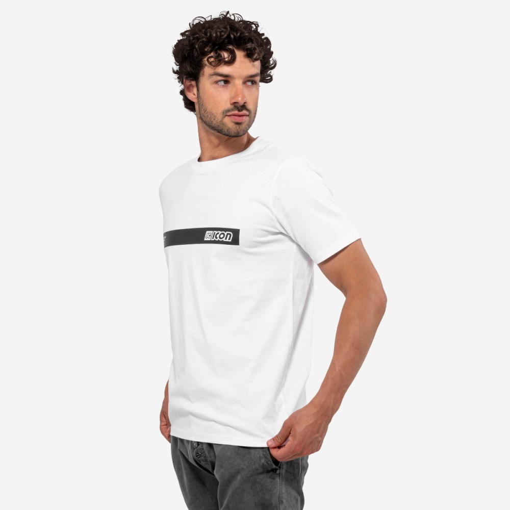 Scicon Sports | Stripe Logo Lifestyle Cotton T-shirt - White - TS61831