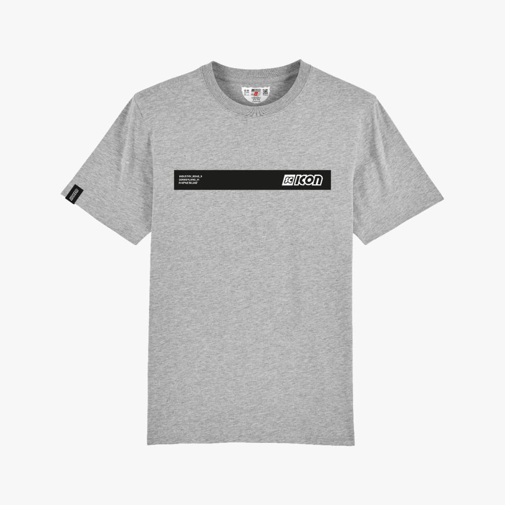 Scicon Sports | Stripe Logo Lifestyle Cotton T-shirt - Grey - TS61834