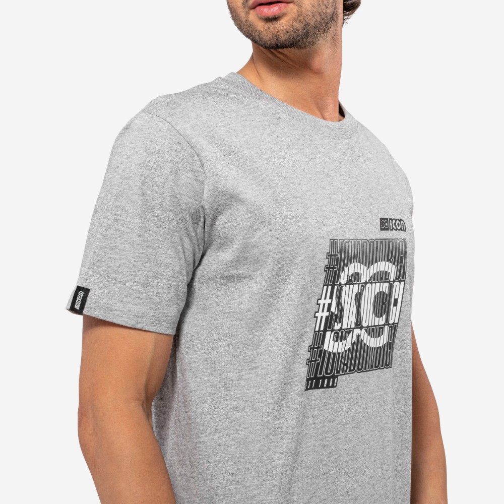 Scicon Sports | SC #IOVADOINBICI Logo Lifestyle Cotton T-shirt - Grey - TS61864