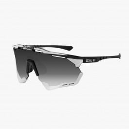 Scicon Sports | Aeroshade XL Cycling Sport Sunglasses - Black White/Silver - EY25081302 