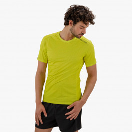 t-shirt technical x-over short sleeve yelllow fluo scicon rt11010