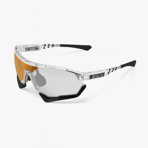 Scicon Sports | Aerotech Sport Performance Sunglasses - Crystal Gloss / Photochromic Bronze - EY14170701