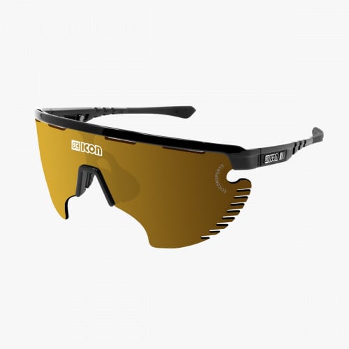 Scicon Sports | Aerowing Lamon Sport Performance Sunglasses - Black Gloss / Multimirror Bronze - EY30070200