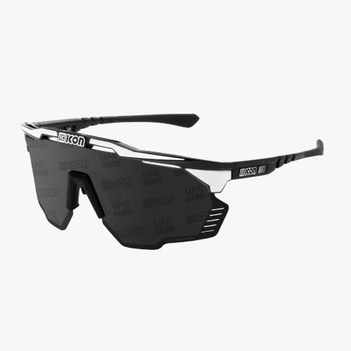 Scicon Sports | Aeroshade Kunken Performance Sunglasses - Black White Gloss / Multimirror Silver Monogram - EY31111300